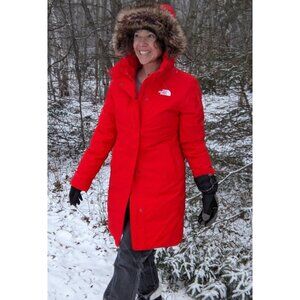 The North Face Women Arctic Parka Down Coat 600 Fill Fiery Red Plus Sz 2XL NWT